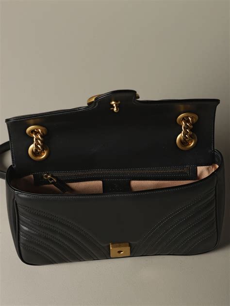 borsa donna nera gucci|borsello gucci nero.